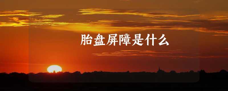 胎盘屏障是什么