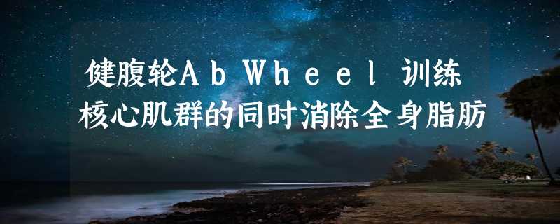 健腹轮AbWheel训练核心肌群的同时消除全身脂肪