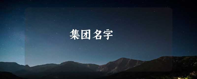 集团名字