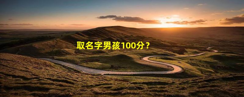 取名字男孩100分？