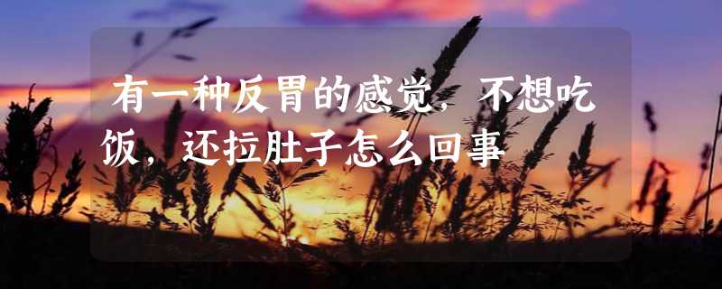 有一种反胃的感觉，不想吃饭，还拉肚子怎么回事