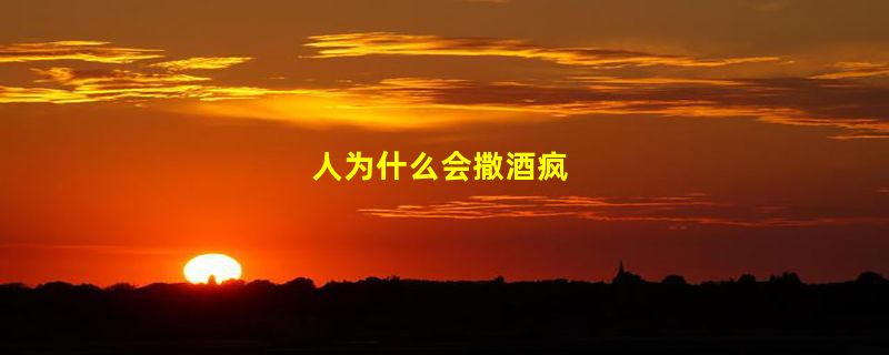 人为什么会撒酒疯