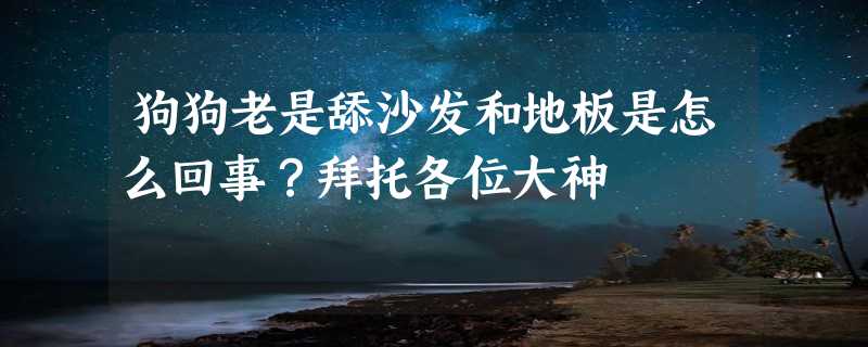 狗狗老是舔沙发和地板是怎么回事？拜托各位大神