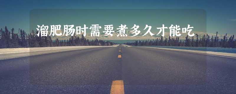 溜肥肠时需要煮多久才能吃