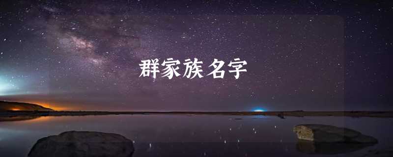 群家族名字