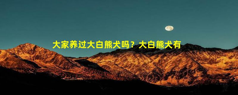 大家养过大白熊犬吗？大白熊犬有这些饮食习惯你知道吗？