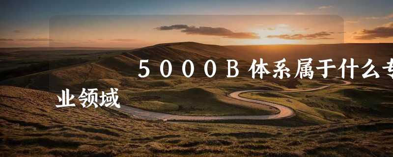 5000B体系属于什么专业领域