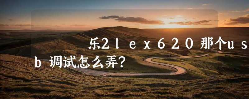 乐2lex620那个usb调试怎么弄?