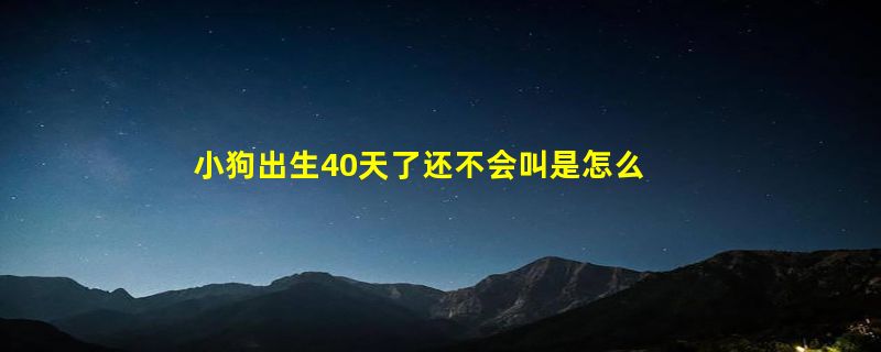 小狗出生40天了还不会叫是怎么回事，多久才能叫