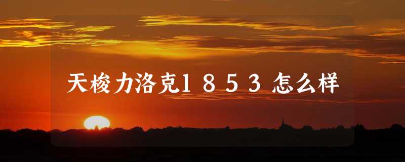 天梭力洛克1853怎么样