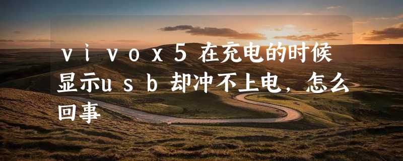 vivox5在充电的时候显示usb却冲不上电,怎么回事