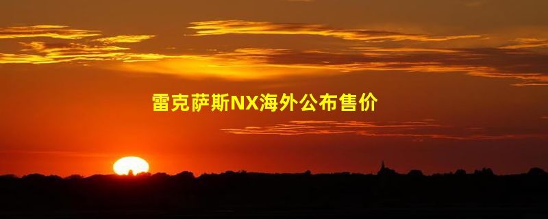 雷克萨斯NX海外公布售价