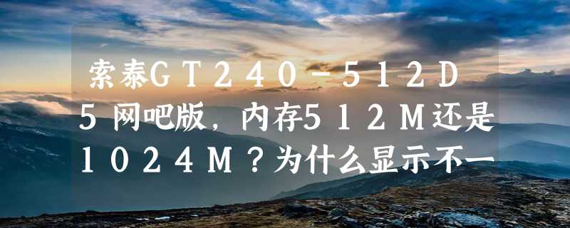 索泰GT240-512D5网吧版，内存512M还是1024M？为什么显示不一样？