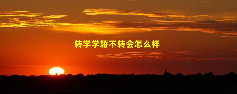 转学学籍不转会怎么样