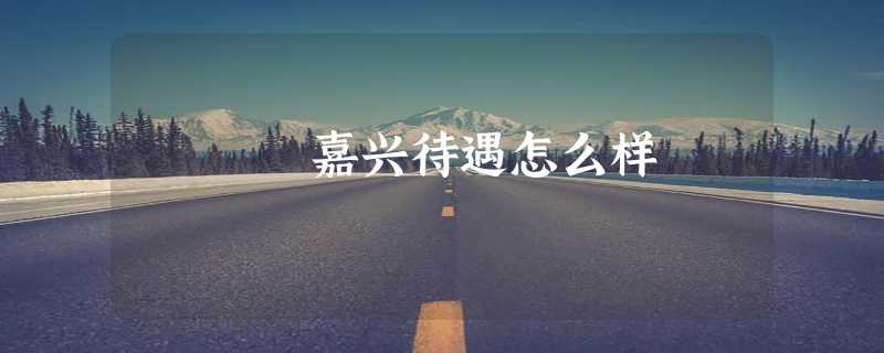 嘉兴待遇怎么样