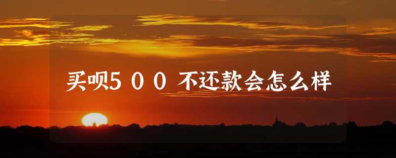 买呗500不还款会怎么样