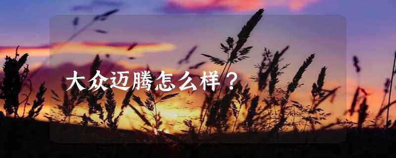 大众迈腾怎么样？