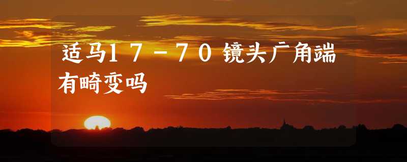 适马17-70镜头广角端有畸变吗