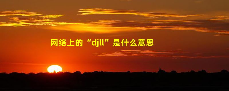 网络上的“djll”是什么意思？