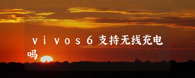 vivos6支持无线充电吗