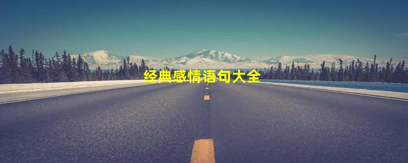 经典感情语句大全