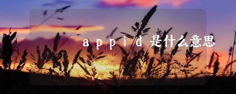 appid是什么意思