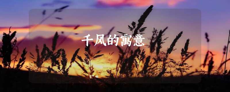 千风的寓意