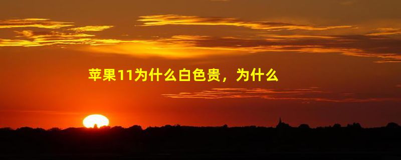 苹果11为什么白色贵，为什么 iphone白色的比很色的贵还贵很多啊