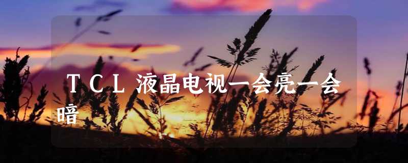 TCL液晶电视一会亮一会暗