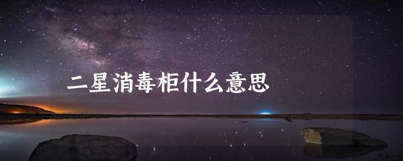 二星消毒柜什么意思