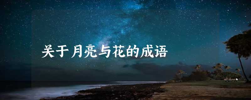 关于月亮与花的成语