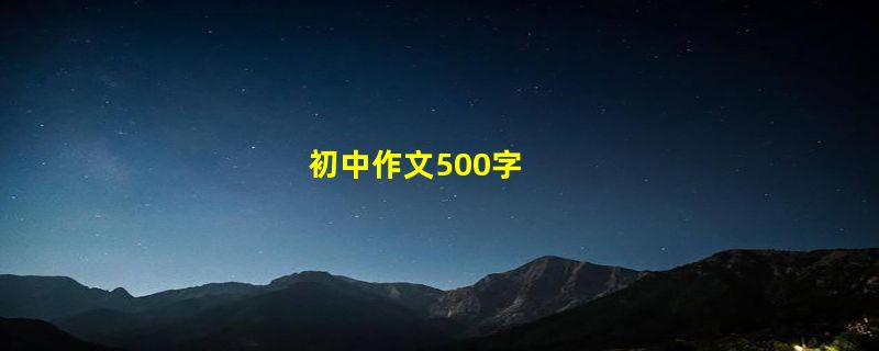 初中作文500字