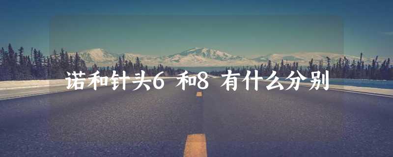 诺和针头6和8有什么分别