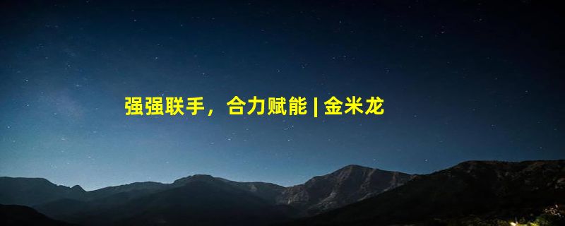 强强联手，合力赋能 | 金米龙×重庆德源建筑材料有限公司达成战略合作！