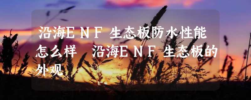 沿海ENF生态板防水性能怎么样 沿海ENF生态板的外观