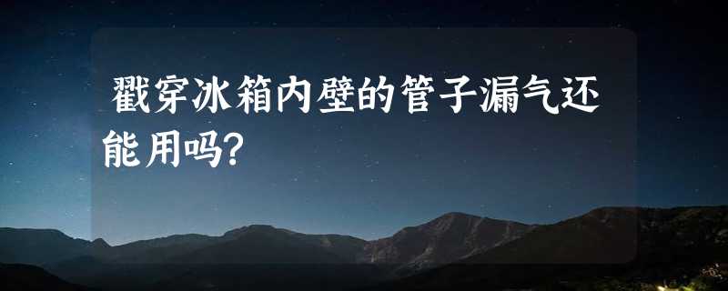 戳穿冰箱内壁的管子漏气还能用吗?