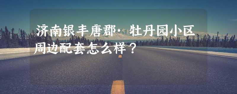 济南银丰唐郡·牡丹园小区周边配套怎么样？