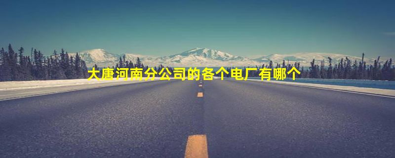 大唐河南分公司的各个电厂有哪个比较好啊