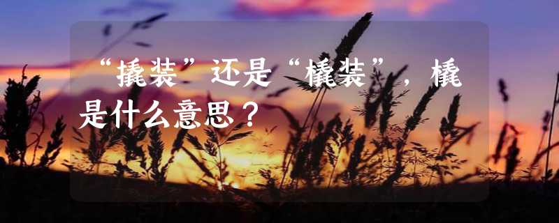 “撬装”还是“橇装”，橇是什么意思？