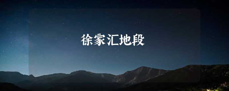 徐家汇地段