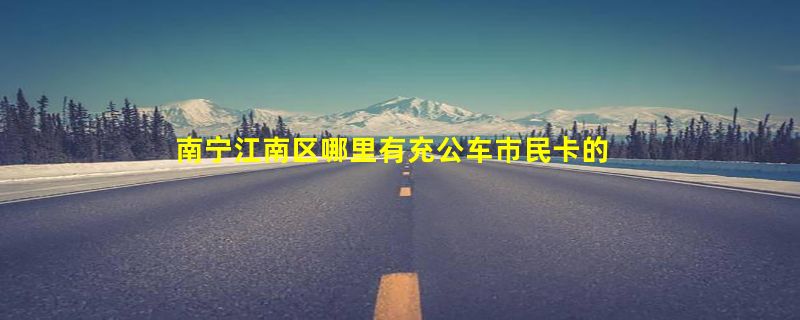 南宁江南区哪里有充公车巿民卡的?