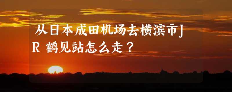 从日本成田机场去横滨市JR鹤见站怎么走？