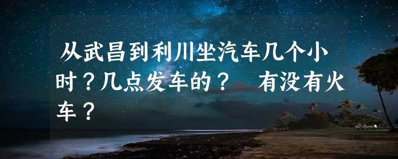 从武昌到利川坐汽车几个小时？几点发车的？ 有没有火车？