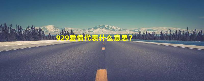 929爱情代表什么意思？