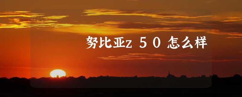 努比亚z50怎么样